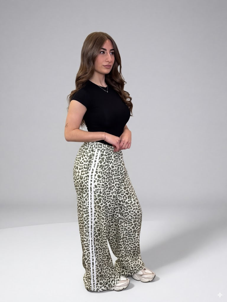 Safari Chic Wide-Leg Pants